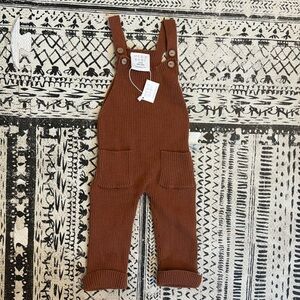 Mebie Baby copper Sweater Overalls 0-3M